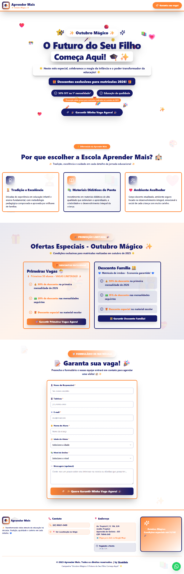 Aprender Mais — Outubro Mágico